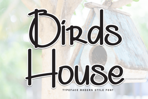 Birds House: A Handwritten Display Font for Makers