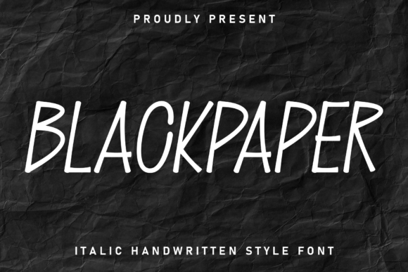 Blackpaper: A Whimsical Display Font for Campaigns