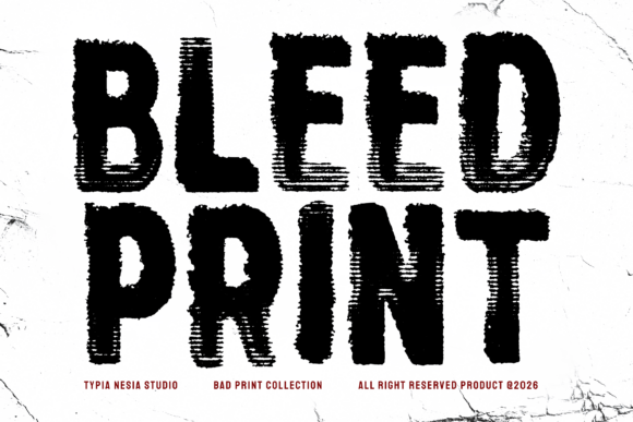 Bleed Print Font for Bold Business Branding