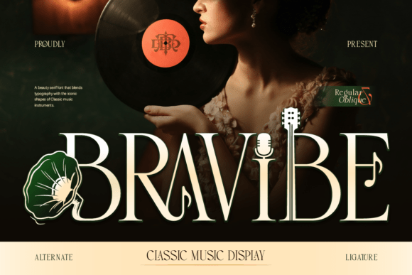 Bravibe: A Jazz-Inspired Display Font for Crafters