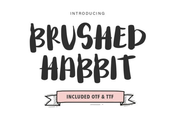 Brushed Habbit Typeface for Makers