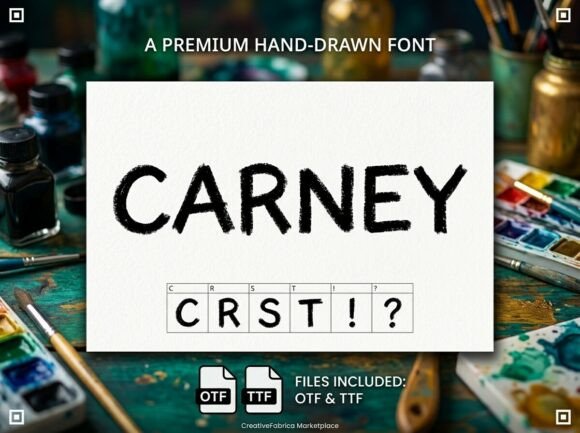 Carney Display Font for Digital Branding