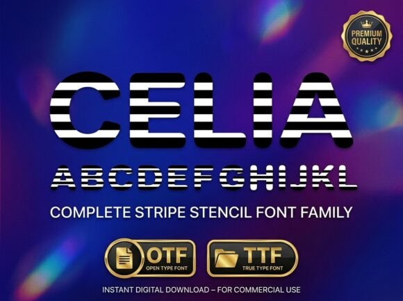 Celia: An Avant-Garde Display Font for Makers
