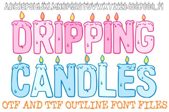 Dripping Candles Lettering: A Warm Display Font for Web Design