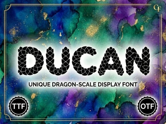 Ducan: A Legendary Display Font for Editorial Design