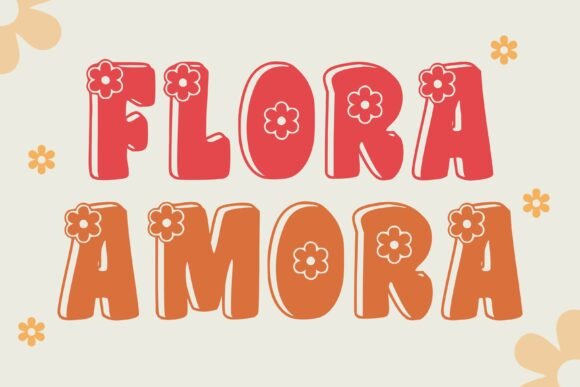 Flora Amora: A Playful Display Font for Retro Branding