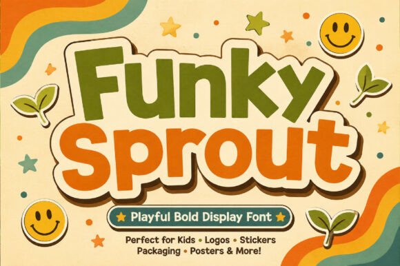 Funky Sprout: A Retro Display Font for Bold Branding