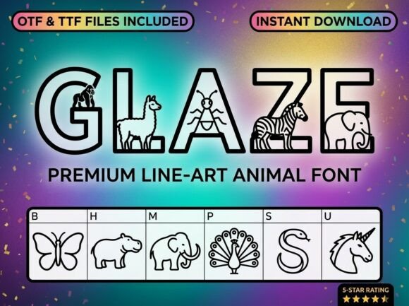 Glaze: A Wild Display Typeface for Bold Branding