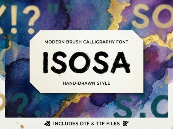 Isosa Typeface: Bold Hand-Drawn Display Fonts for Makers