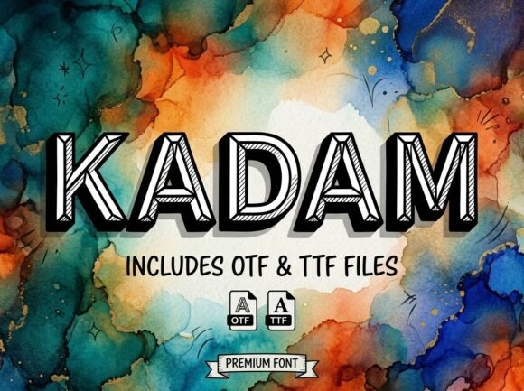 Kadam: A Striking 3D Display Font for Editorial Design