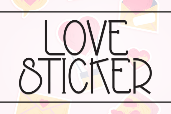 Love Sticker Font for Handmade Crafts