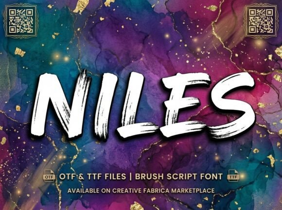 Niles: Bold Brush Script Font for Web Design