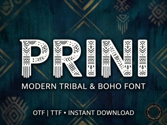 Prini: The Decorative Display Typeface for Bold Brands