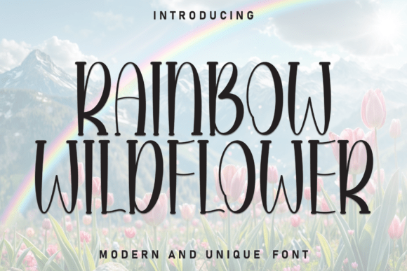 Rainbow Wildflower Font for Handmade Brands
