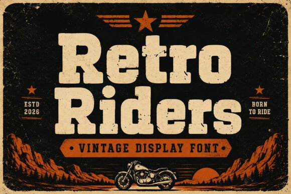 Retro Riders: The Ultimate Vintage Display Font