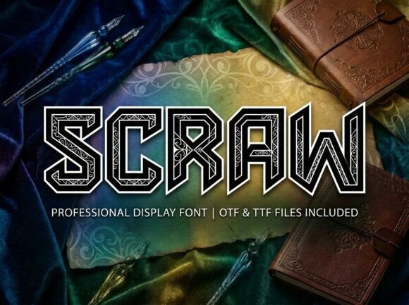 Scraw: A Premium Display Font for Editorial Design