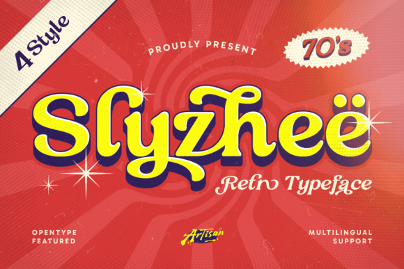 Slyzhee: A Bold Retro Typeface for Editorial Design