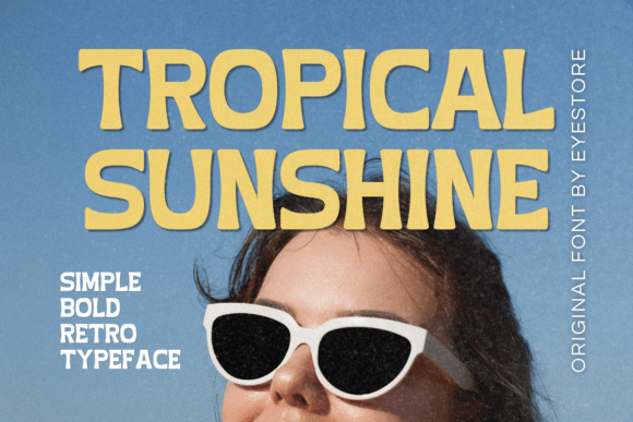 Tropical Sunshine: Bold Retro Display Font for Crafters
