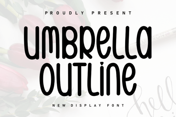 Umbrella Outline: A Handwritten Font for Editorial Design