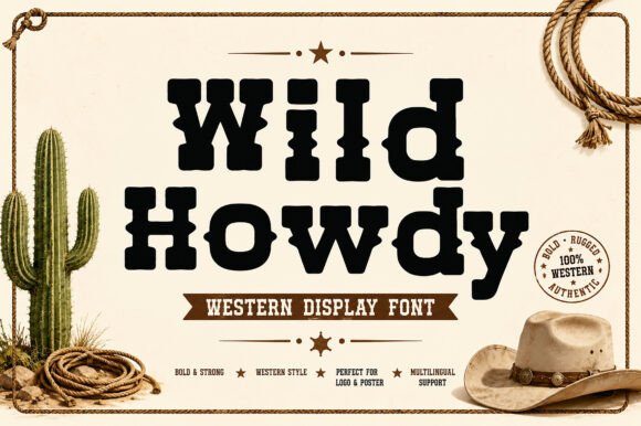 Wild Howdy: A Western Display Font for Bold Branding